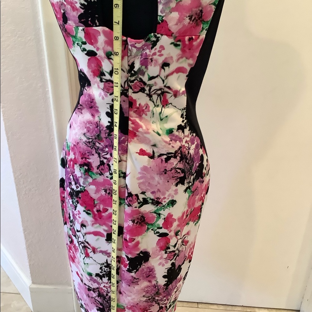 Flowered Summer Dress Open Back - image 3